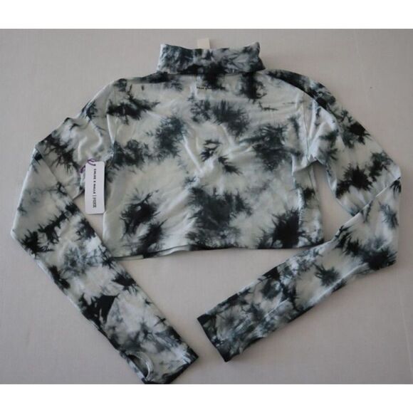 Victoria Secret Pink x Chloe x Halle Women's Sz M Tie Dye Cropped Turtleneck - Picture 2 of 7